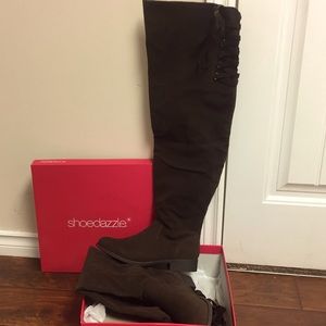 Shoe Dazzle size 10 Brown Thigh High boots